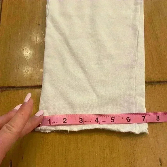 Tory Burch Women’s French Terry Cotton Sweat Pants Draw String white Small NWOT - Picture 5 of 11